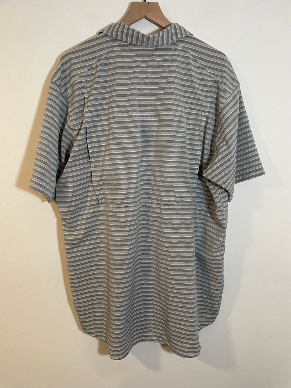Columbia Omni Shade Vented Button Down Shirt Outdoor Fishing Gray White Size 2XT - Picture 5 of 10